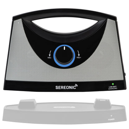 Receiver Only - SEREONIC Portable Wireless TV Speakers for Smart TV - Black & Grey