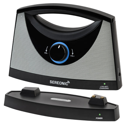 SEREONIC Portable Wireless TV Speakers for Smart TV - Black & Grey
