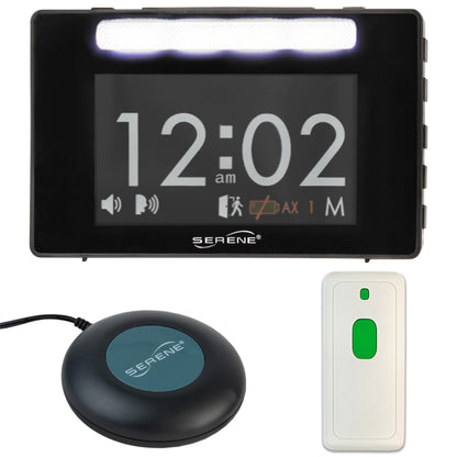 SEREONIC Dual Alarm Clock for Heavy Sleepers – Elderly Assistance Alarms