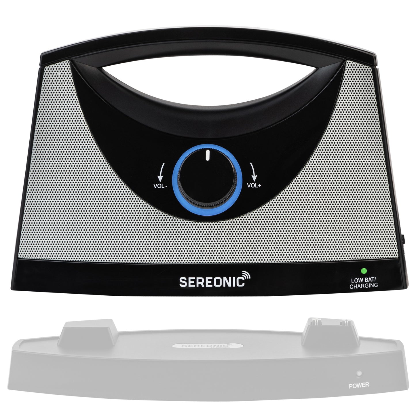 Extra Speaker Receiver Only for SEREONIC Wireless TV Speaker System – TRANSMITTING Base and Audio Cables NOT Included – Pairs with BT-200 for Use of Multiple Speakers Around The House (BT-200 is required)