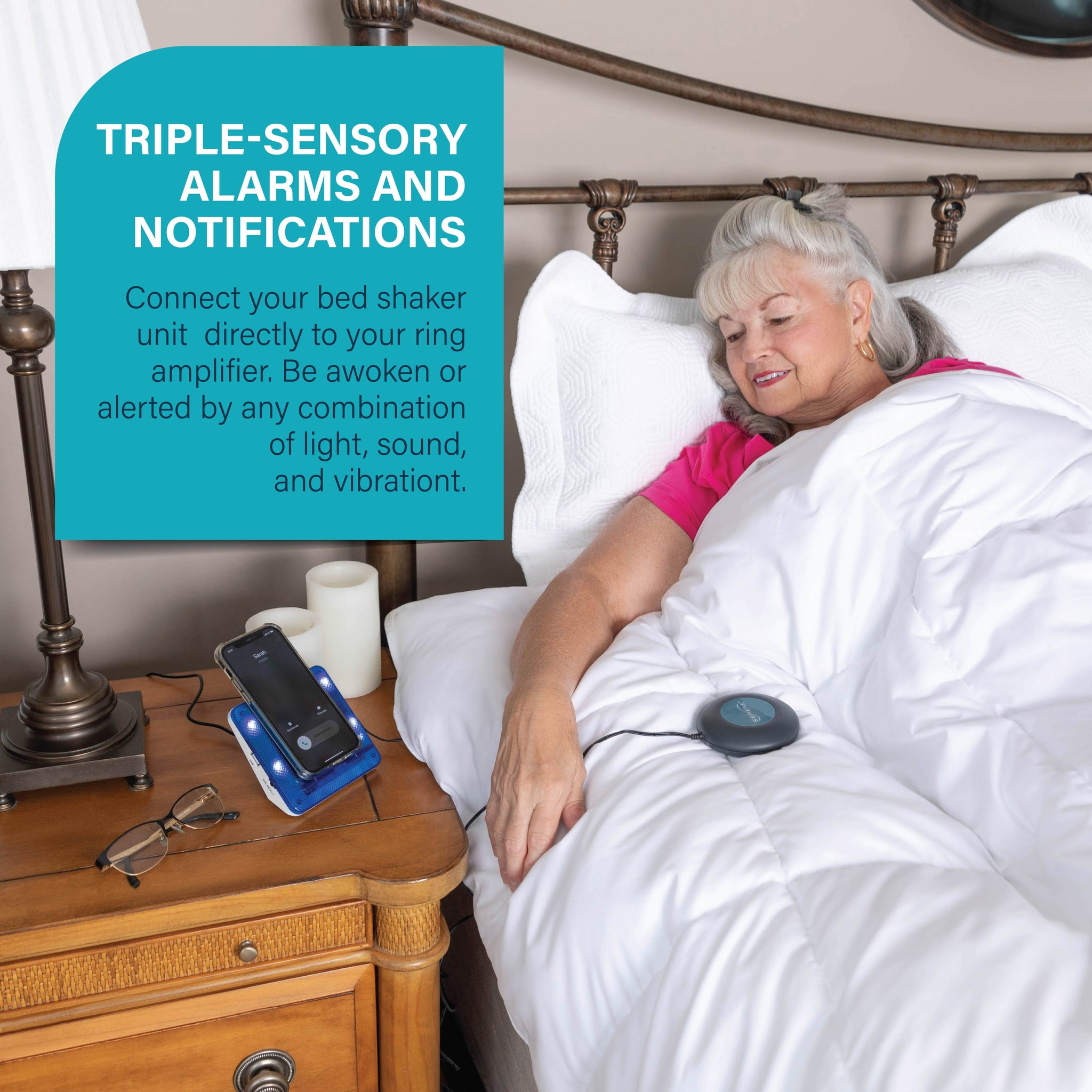 Cell Phone Ringer Amplifier & Telephone Ringer Amplifier with bed