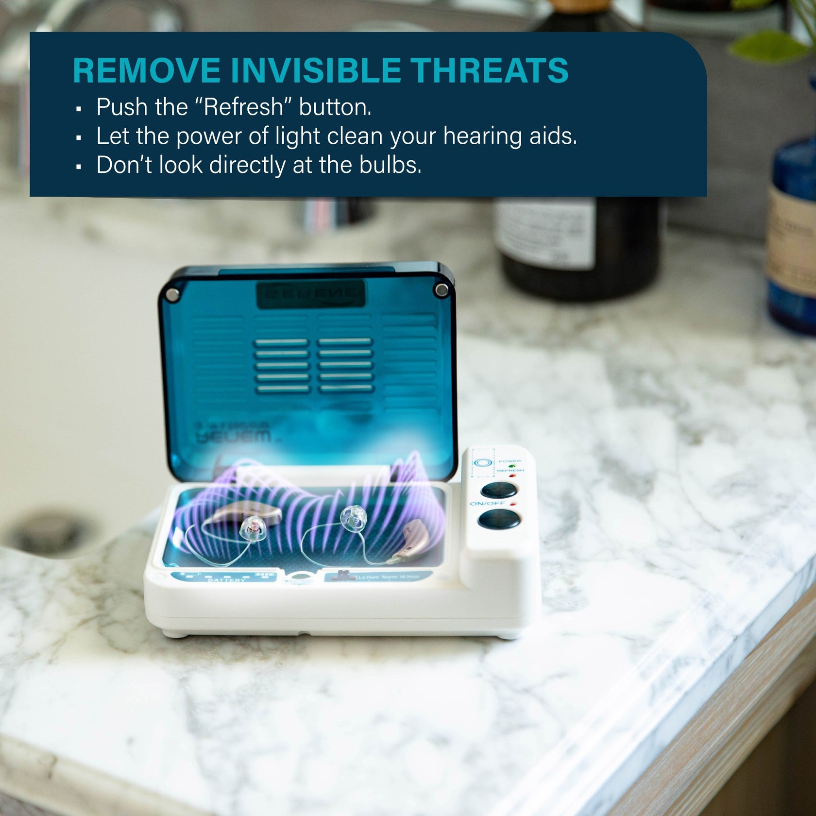 ReNewÂ® Hearing Aid Dryer & Freshener Model DB100 Serene Group, Inc.