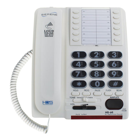 Amplified Phone For Hearing Impaired With 55+dB Of Amplification